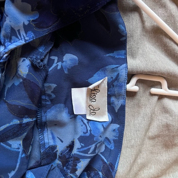 blue grunge vintage y2k 90's midi length dress - Picture 4 of 5